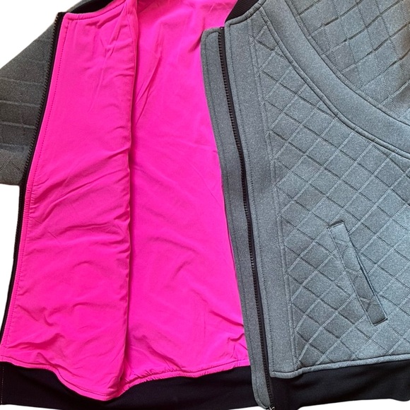 Athleta Infusion Women’s Quilted Bomber Size XS Gray - Picture 8 of 9